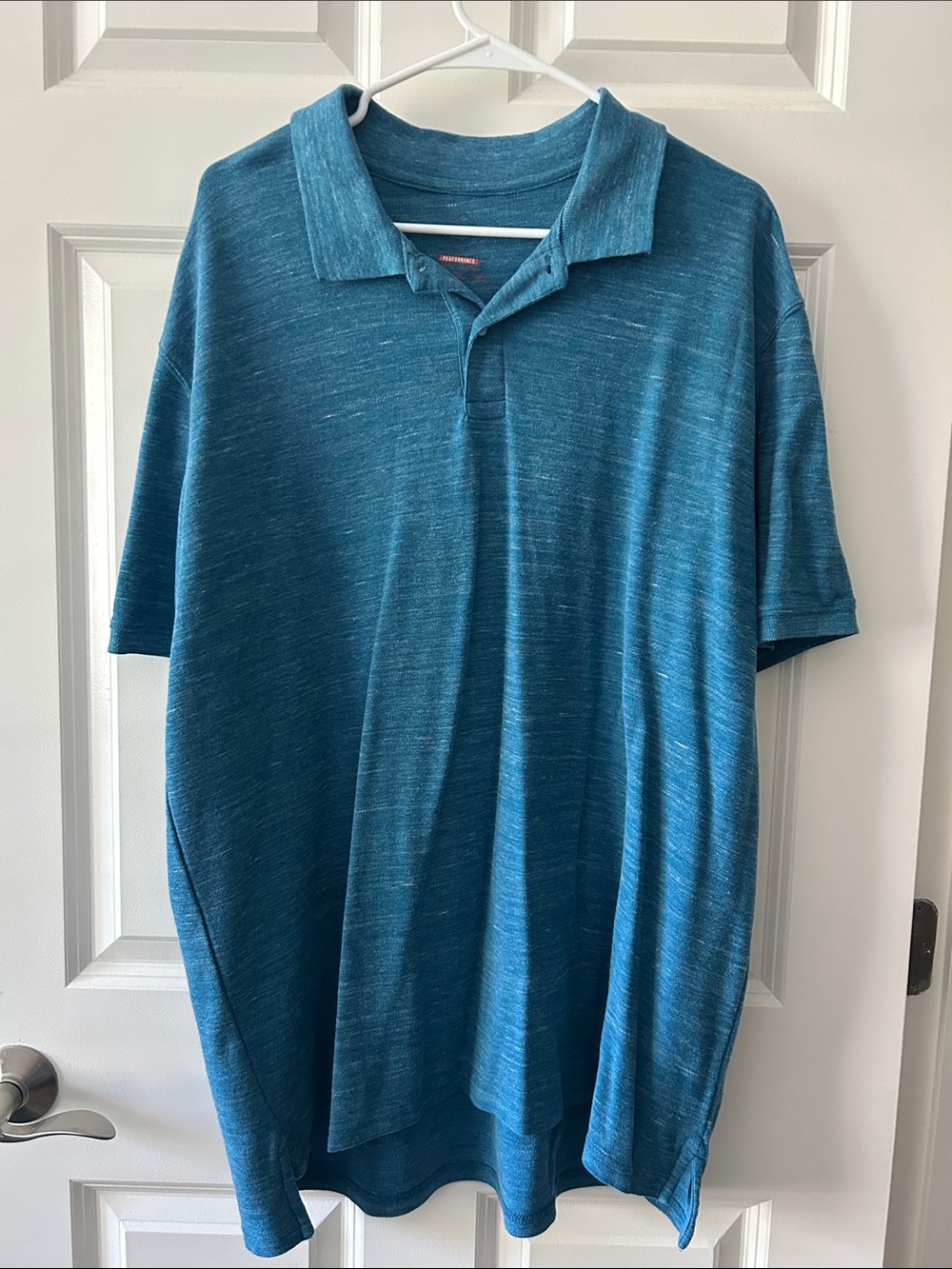 St. John's Bay Blue Teal Heather Polo